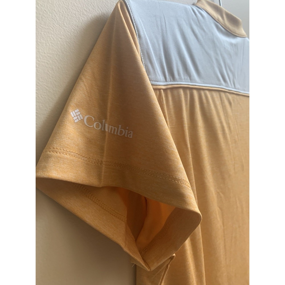 Columbia Golf Womens Large  Omni-Wick Adventure Shirt V-Neck Orange Stretch NWT - Picture 13 of 14